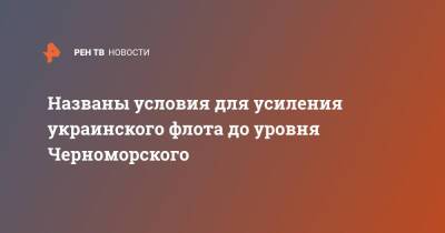 Александр Жилин - Названы условия для усиления украинского флота до уровня Черноморского - ren.tv - Москва - Россия - Украина