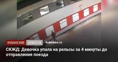 СКЖД: Девочка упала на рельсы за 4 минуты до отправления поезда - kubnews.ru - Сочи - Сочи - Адлер