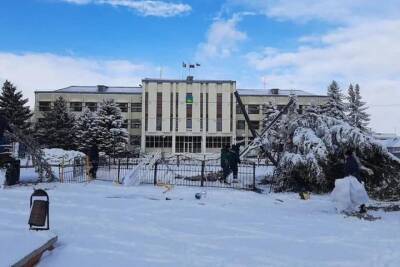 В посёлке Мостовского района ураганный ветер повалил главную новогоднюю ёлку - kuban.mk.ru - Кубань