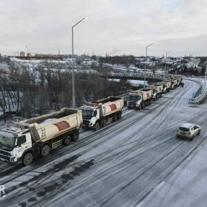 В Запорожье 30 грузовиков испытают на прочность вантовый мост. Фото - reporter-ua.com - Украина - Запорожье - Строительство - Запорожье
