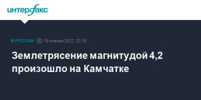 Землетрясение магнитудой 4,2 произошло на Камчатке - interfax - Москва - Россия - Камчатский край