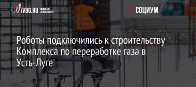 Роботы подключились к строительству Комплекса по переработке газа в Усть-Луге - ivbg.ru - Россия - Украина - Усть-Луга