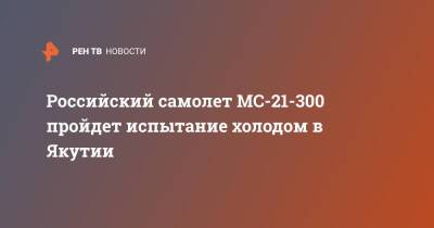 Российский самолет МС-21-300 пройдет испытание холодом в Якутии - ren.tv - Россия - респ. Саха - Якутск