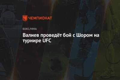 Умар Нурмагомедов - Тимур Валиев - Валиев проведёт бой с Шором на турнире UFC - championat.com - Россия - Лондон - Бразилия