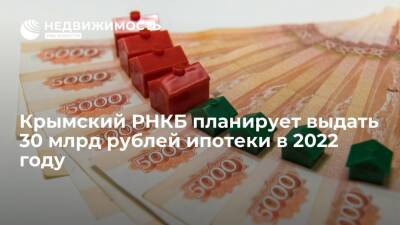 Крымский РНКБ планирует выдать 30 млрд рублей ипотеки в 2022 году - realty.ria.ru - Россия - Крым - Симферополь