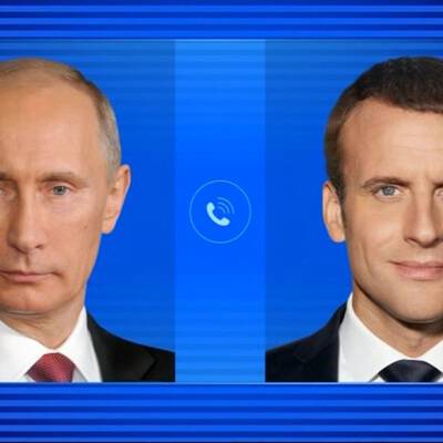 Владимир Путин - Путин провел телефонный разговор с Эммануэлем Макроном - radiomayak - Россия - США - Киев - Франция - Донецк - Луганск