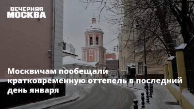 Москвичам пообещали кратковременную оттепель в последний день января - vm - Москва - Россия - Москва