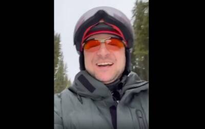 Владимир Зеленский - Зеленский записал видео на лыжах в Карпатах - korrespondent - Украина