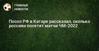 Посол РФ в Катаре рассказал, сколько россиян посетят матчи ЧМ-2022 - bombardir.ru - Россия - Эмираты - Катар