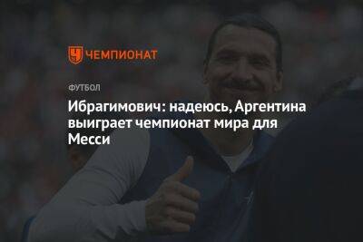Ибрагимович: надеюсь, Аргентина выиграет чемпионат мира для Месси - championat.com - Австралия - Франция - Польша - Швеция - Голландия - Аргентина - Катар - Сенегал
