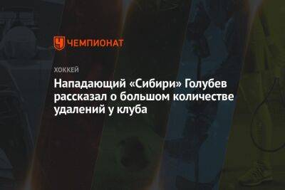 Денис Голубев - Нападающий «Сибири» Голубев рассказал о большом количестве удалений у клуба - championat.com