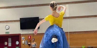 В желто-голубом трико и пачке. Испанская балерина поддержала украинских коллег на совместной репетиции - nv.ua - Украина - Испания - Facebook