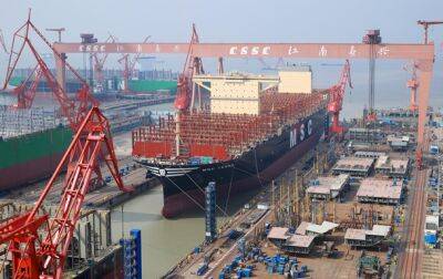 Китай спустил на воду крупнейший в мире контейнеровоз - korrespondent - Китай - Украина - Италия - Судно