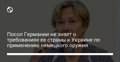 Анка Фельдгузен - Посол Германии не знает о требованиях ее страны к Украине по применению немецкого оружия - liga.net - Украина - Крым - Германия