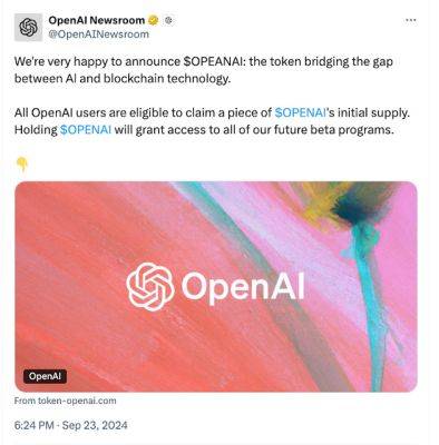 Хакеры взломали аккаунт OpenAI Newsroom на X* с целью скама