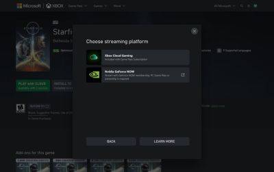 Microsoft объявила об интеграции сервиса GeForce Now от Nvidia на своих страницах игр для Xbox