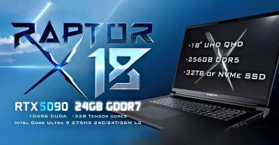 256 ГБ DDR5, SSD на 32 ТБ и всего $15 000 — Eurocom представила впечатляющий ноутбук Raptor X18