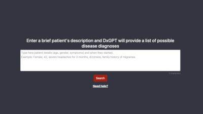 Генеральный директор Microsoft представил DxGPT — нейросетевой сервис для диагностирования редких заболеваний