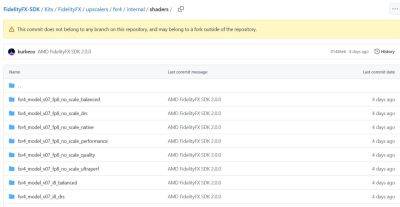 AMD по ошибке опубликовала на GitHub исходный код FSR 4, а пользователи сделали его форки
