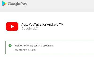 Google запустила бета-версию YouTube для Android TV