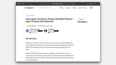 Релиз Mem-Agent — нейросетевого агента с человекочитаемой памятью в формате Markdown