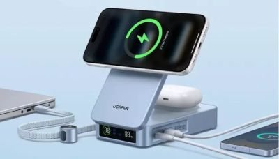 Ugreen выпустила многофункциональную складную зарядную станцию MagFlo 2‑в‑1 MagSafe с поддержкой Qi2 и встроенным аккумулятором на 20000 мАч