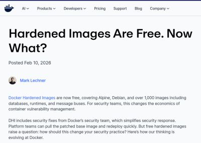 Docker предоставил бесплатный доступ к защищённым образам контейнеров DHI (Docker Hardened Images)