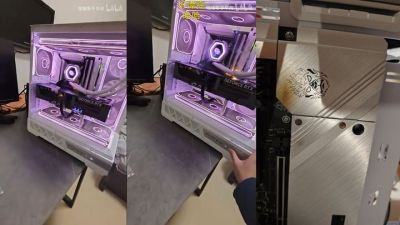 Пользователь снял на камеру, как GeForce RTX 5090 загорелась после включения ПК