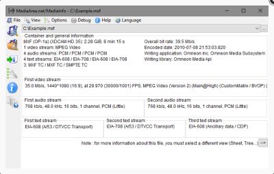 Релиз открытого инструментария MediaInfo 26.01 для просмотра технических данных видеороликов и аудиофайлов