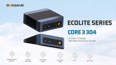 Bosgame E6 ECO: компактная коробка с Intel Core 3 304 и Wi-Fi 7 за $380